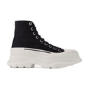 Slidbane glatte sneakers Alexander McQueen sort/hvid canva
