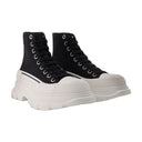 Slidbane glatte sneakers Alexander McQueen sort/hvid canva