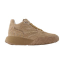 Sneaker High In Beige Leather
