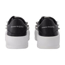 Oversize Sneakers In Black & Silver Leather