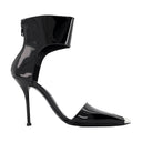 Sandals In Black/Silver Leather