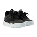 Zapatillas de deporte de la corte Alexander McQueen cuero negro/blanco