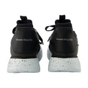 Zapatillas de deporte de la corte Alexander McQueen cuero negro/blanco