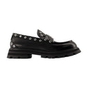 Vandrende loafers Alexander McQueen sort læder