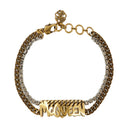 Pulsera de graffiti Alexander McQueen Antic Gold Metal