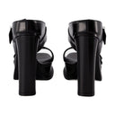 Coiffer S.Sandales en couches Alexander MC Queen Leather Black / Silver