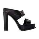 Coiffer S.Sandales en couches Alexander MC Queen Leather Black / Silver