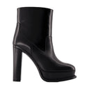 Enkelschoenen Alexander McQueen leer zwart