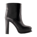 Boots de la cheville 120 mm Alexander McQueen Leather noir