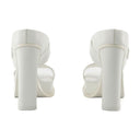 Leath S.Leath Sandales Alexander Mcqueen Leather Ivoire/Argenté