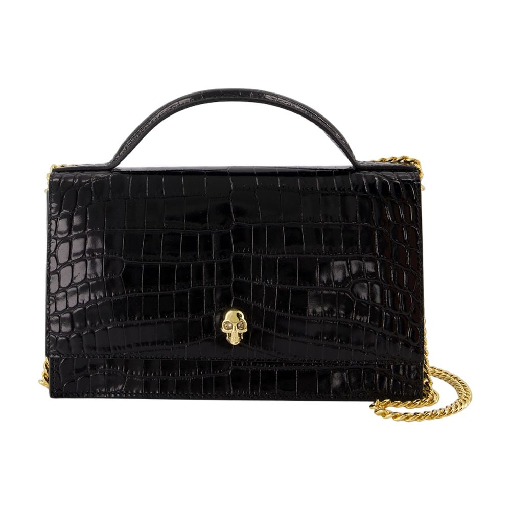 Medium Skull Crossbody Alexander Mc Queen Leather Black