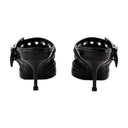 Oversized sandalen Alexander McQueen zwart/zilver leer