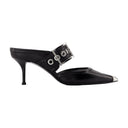 Oversized sandalen Alexander McQueen zwart/zilver leer
