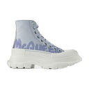 Tread Slick Sneakers Alexander McQueen zwart/wit leer