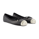 Punk Ballet Flats Alexander Mcqueen Leather Black/Silver