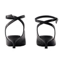 Punk -sandalen Alexander McQueen leer zwart/zilver