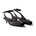 Punk -sandalen Alexander McQueen leer zwart/zilver