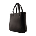 La bolsa de comprador mediana de borde Alexander McQueen Leather Black