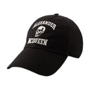 Capa del cráneo del equipo universitario Alexander McQueen Algodón Negro/Marfil