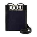 Mini bolso de bolso Alexander McQueen Denim/negro