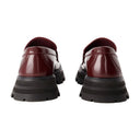 Sleber Alexander McQueen Leder dunkler Burgund