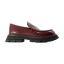Sleber Alexander McQueen Leder dunkler Burgund