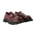 Sleber Alexander McQueen Leder dunkler Burgund