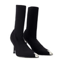 Botas de tobillo punteadas Alexander McQueen Leather Black