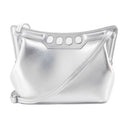 La Mini Pesta Piatta Alexander Mc Queen Leather Silver