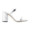 Sandalias con tacón de sello Alexander Mc Queen Leather Plate