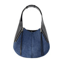 Le sac de hobo du crâne Alexander McQueen Denim bleu