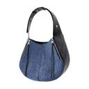 Le sac de hobo du crâne Alexander McQueen Denim bleu