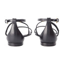 Sandalias del arnés Alexander Mc Queen Leather Black/Gold