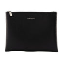Cross Bar Clutch Alexander Mc Queen læder sort/sølv