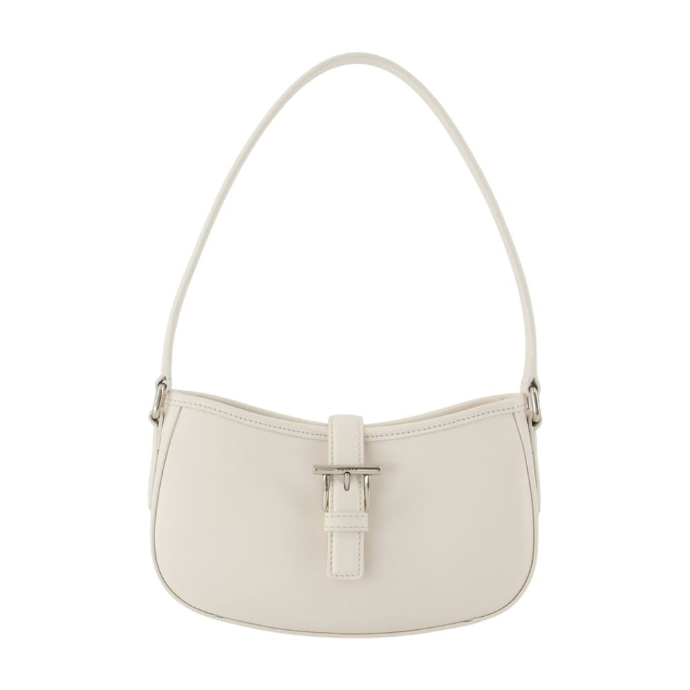 Mini Bolso de hombro T Bar Alexander Mc Queen Leather Marfil