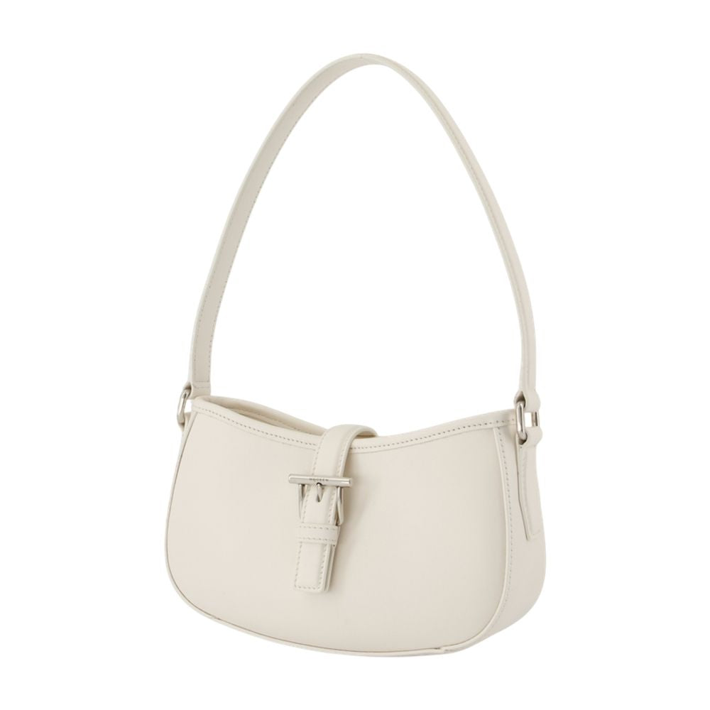 Mini Bolso de hombro T Bar Alexander Mc Queen Leather Marfil