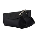 T Bar Sling Large Shoulder Bag Alexander Mc Queen Leather Black