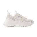 Nya lyckliga 9 sneakers i vitt läder