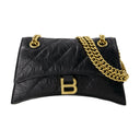 Crush -Kette S Crossbody Balenciaga Leder schwarz