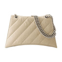 Crush Chain Hobo Bag Balenciaga Leather Taupe