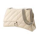 Crush Chain Hobo Bag Balenciaga Leather Taupe