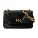 Bolsa de vagabundo de monaco S Balenciaga de cuero negro