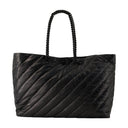 Crush Carry All L Shopper Bag Balenciaga Leather Black