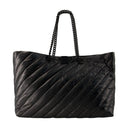 Crush Carry All L Shopper Bag Balenciaga Leather Black