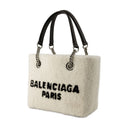 Duty Free S Shopper Bag Balenciaga Fake Fur Beige