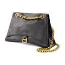 Crush Chain M Shoulder Bag Balenciaga læder sort