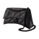 Crush Chain S Shoulder Bag Balenciaga Leather Black