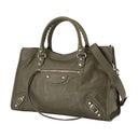 Le City Medium Purse Balenciaga Leather Green
