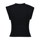 Courreges de débardeur en coton noir