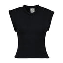 Courreges de débardeur en coton noir